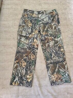 Realtree Black and Gray Performance Camo Hunting Pants, 52469, Size XL